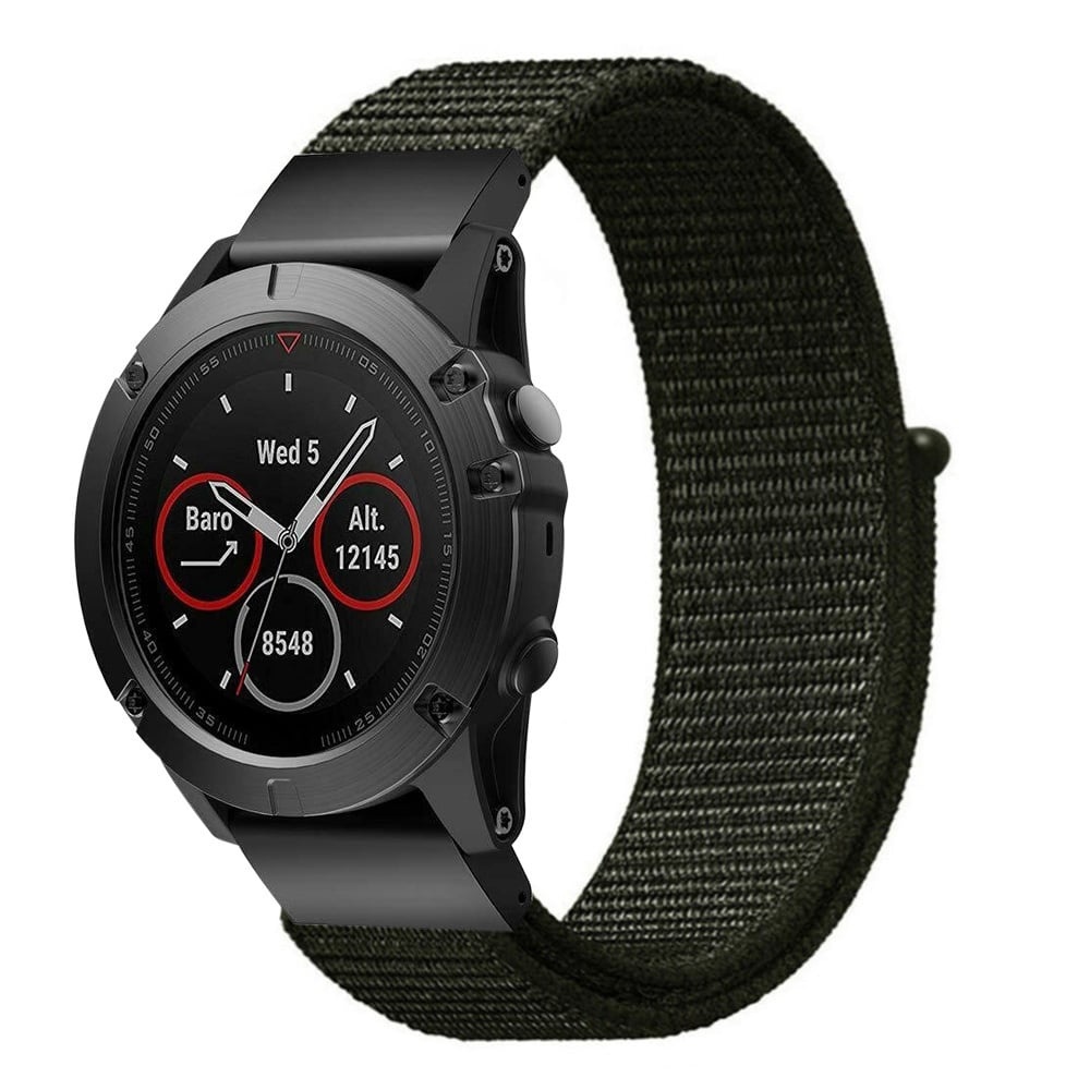 Strap-it Garmin Enduro 1 / 2 / 3 nylon band (legergroen)