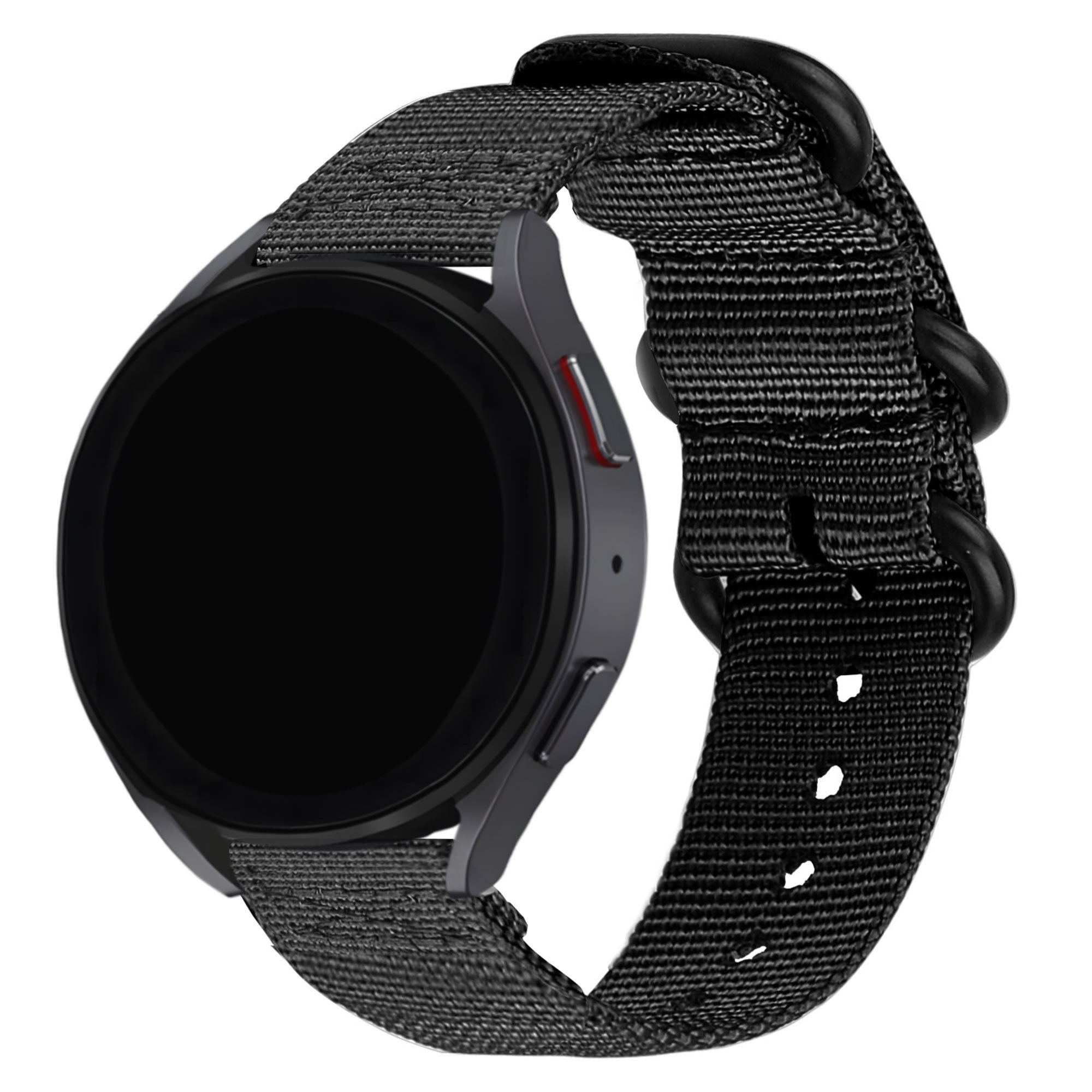 BALR. BALR Samsung Galaxy Watch 3 45mm nylon band met gesp (zwart)