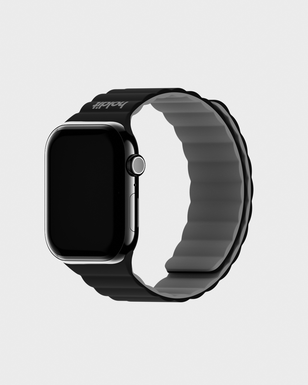 Holdit Watch Band Silicone Magnet Black/Gray 38/40/41/42 mm