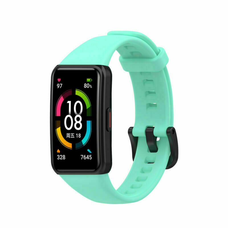 Strap-it Huawei Band 6 siliconen bandje (aqua)