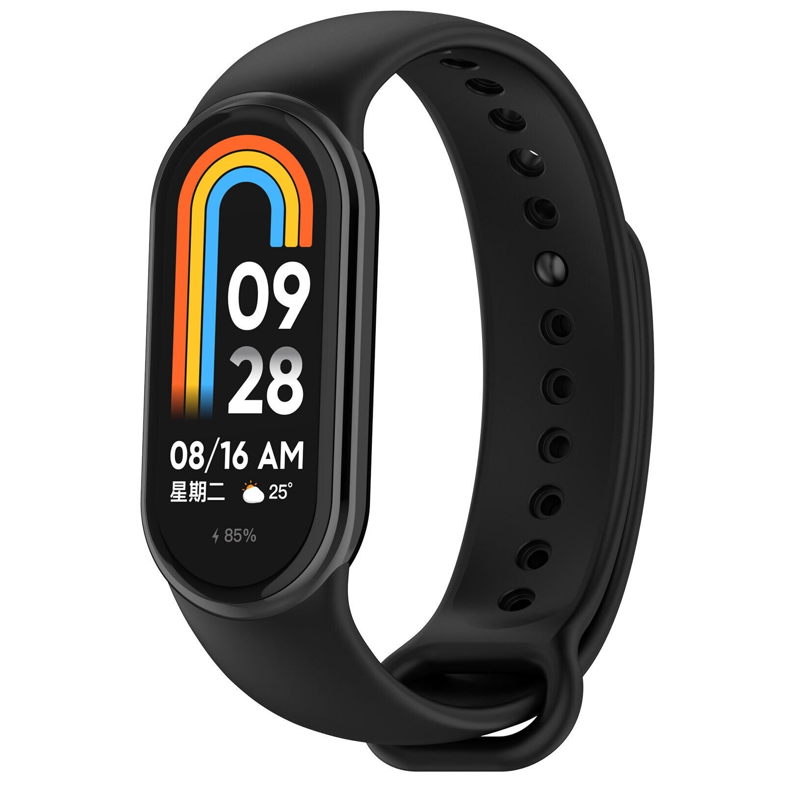 Strap-it Xiaomi Smart Band 10 siliconen bandje (zwart)