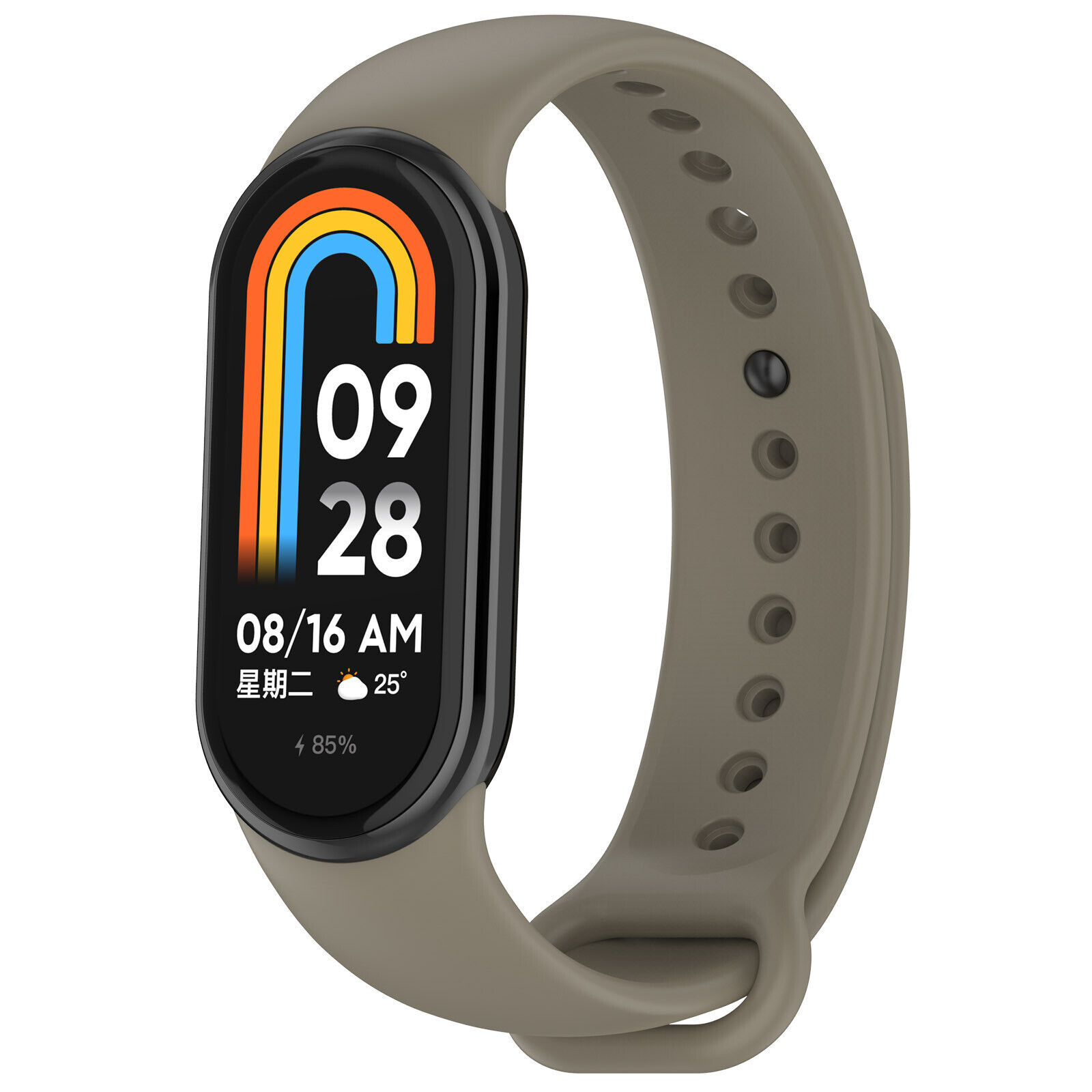 Strap-it Xiaomi Smart Band 10 siliconen bandje (donkergrijs)