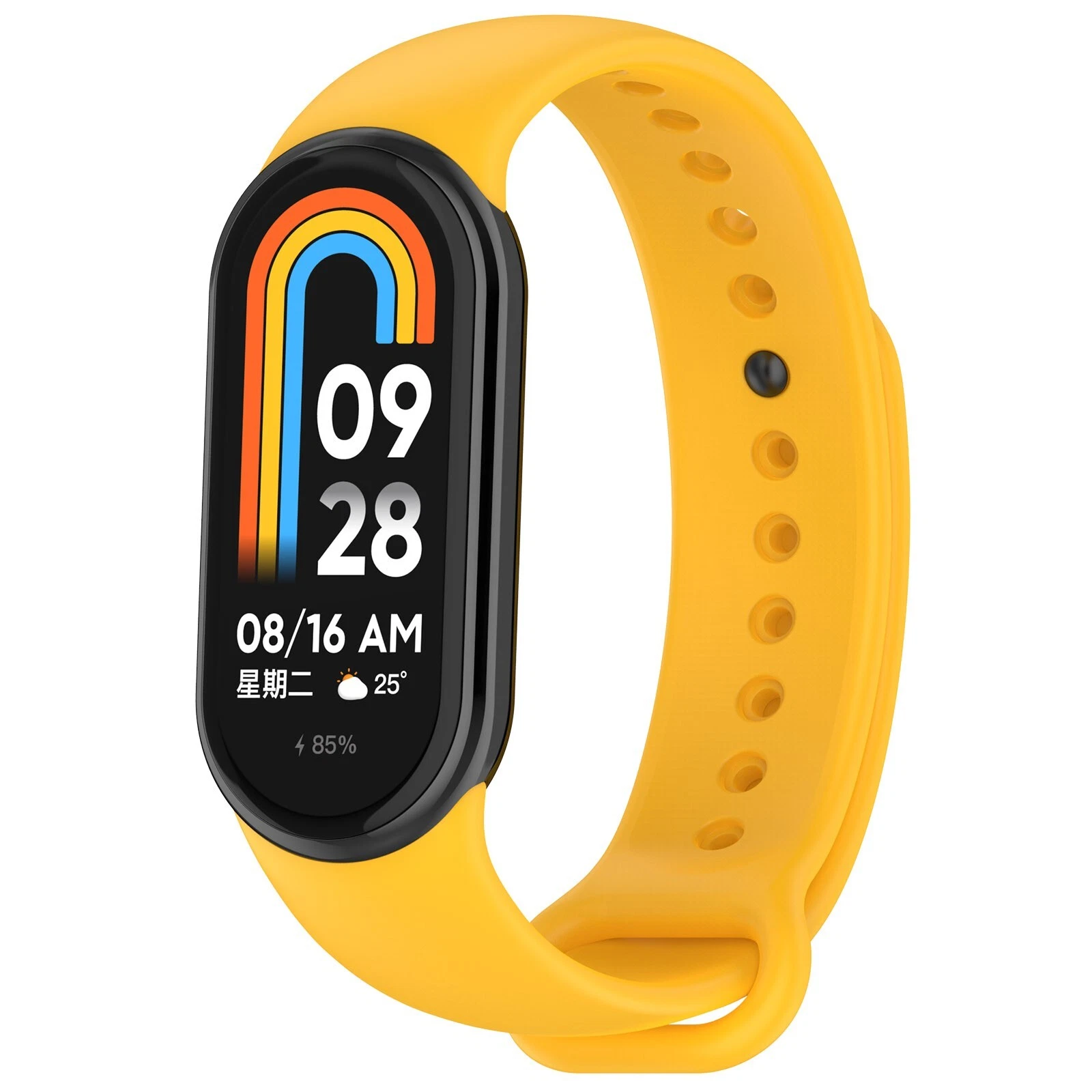 Strap-it Xiaomi Smart Band 9 siliconen bandje (geel)