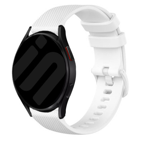 Strap-it Samsung Galaxy Watch FE Luxe Siliconen bandje (wit)