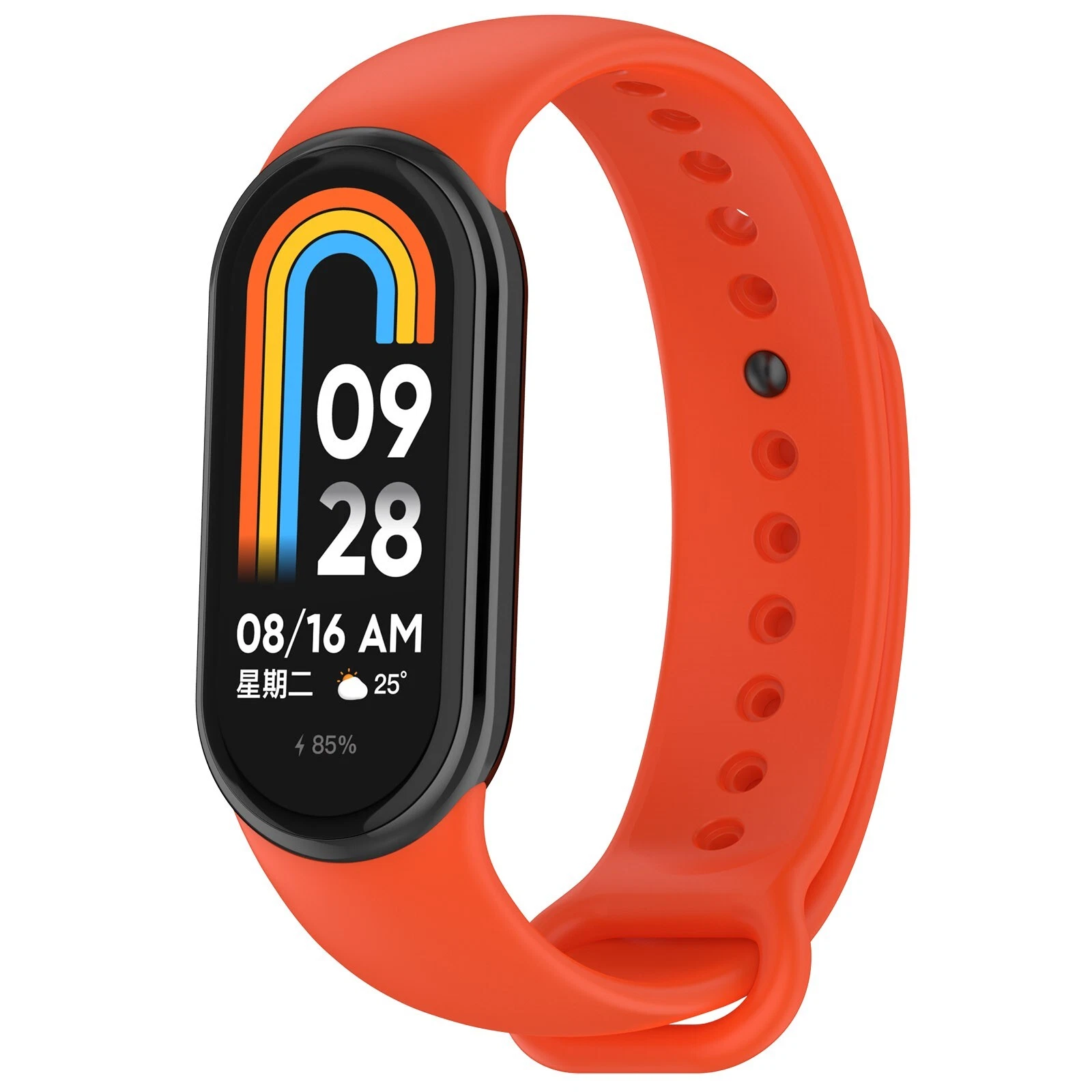 Strap-it Xiaomi Smart Band 10 siliconen bandje (oranje)
