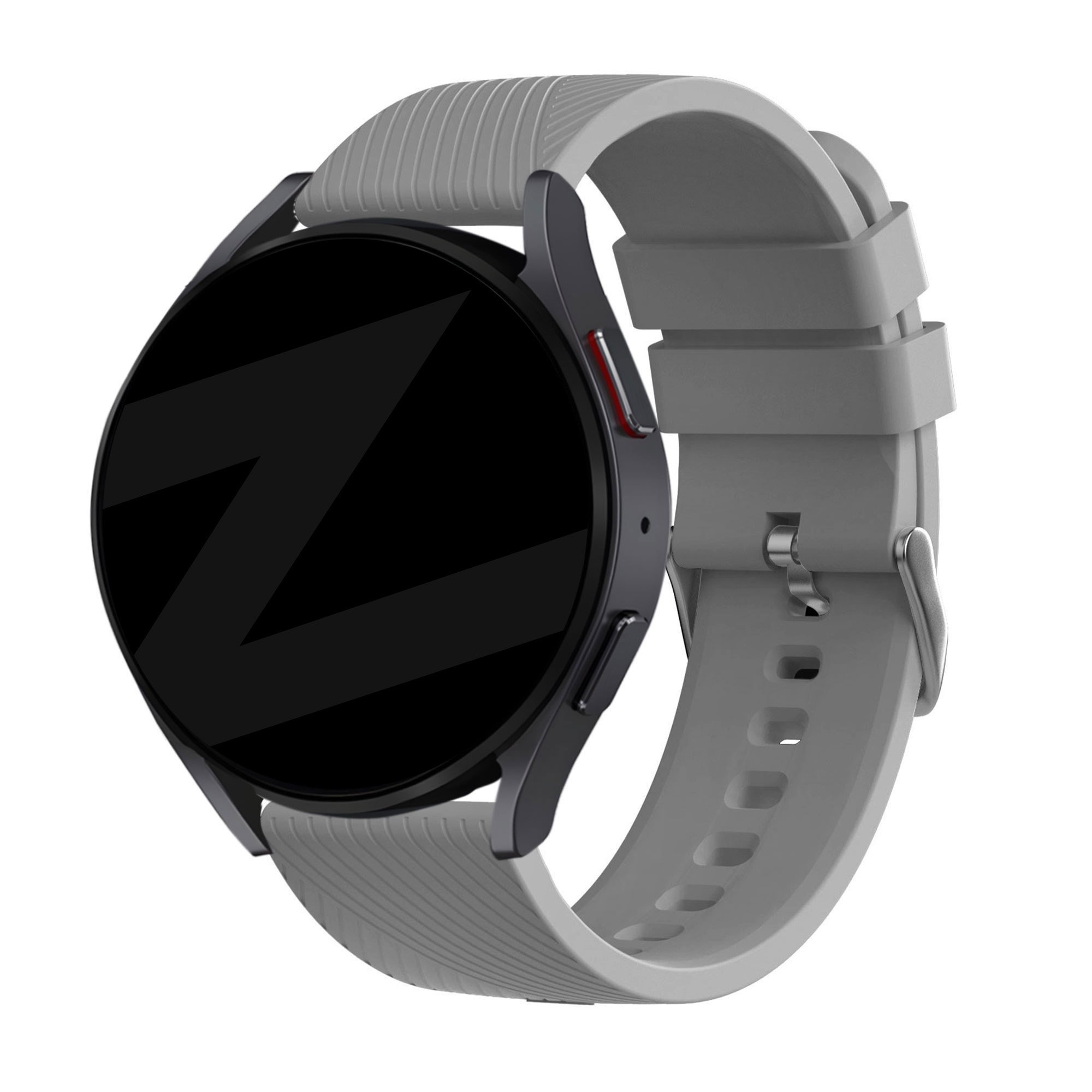 Bandz Samsung Galaxy Watch FE siliconen band 'Deluxe' (grijs)