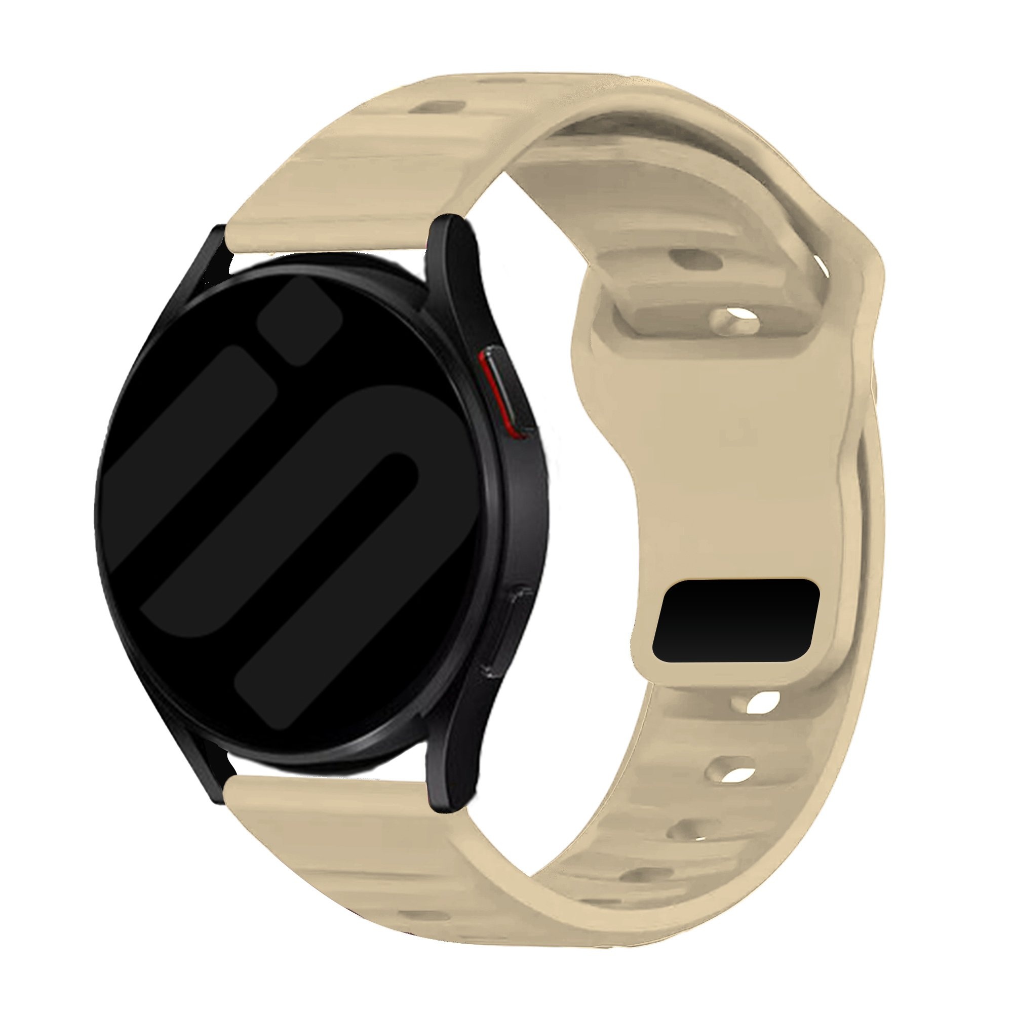 Strap-it Huawei Watch GT 3 Pro 43mm outdoor siliconen bandje (beige-bruin)