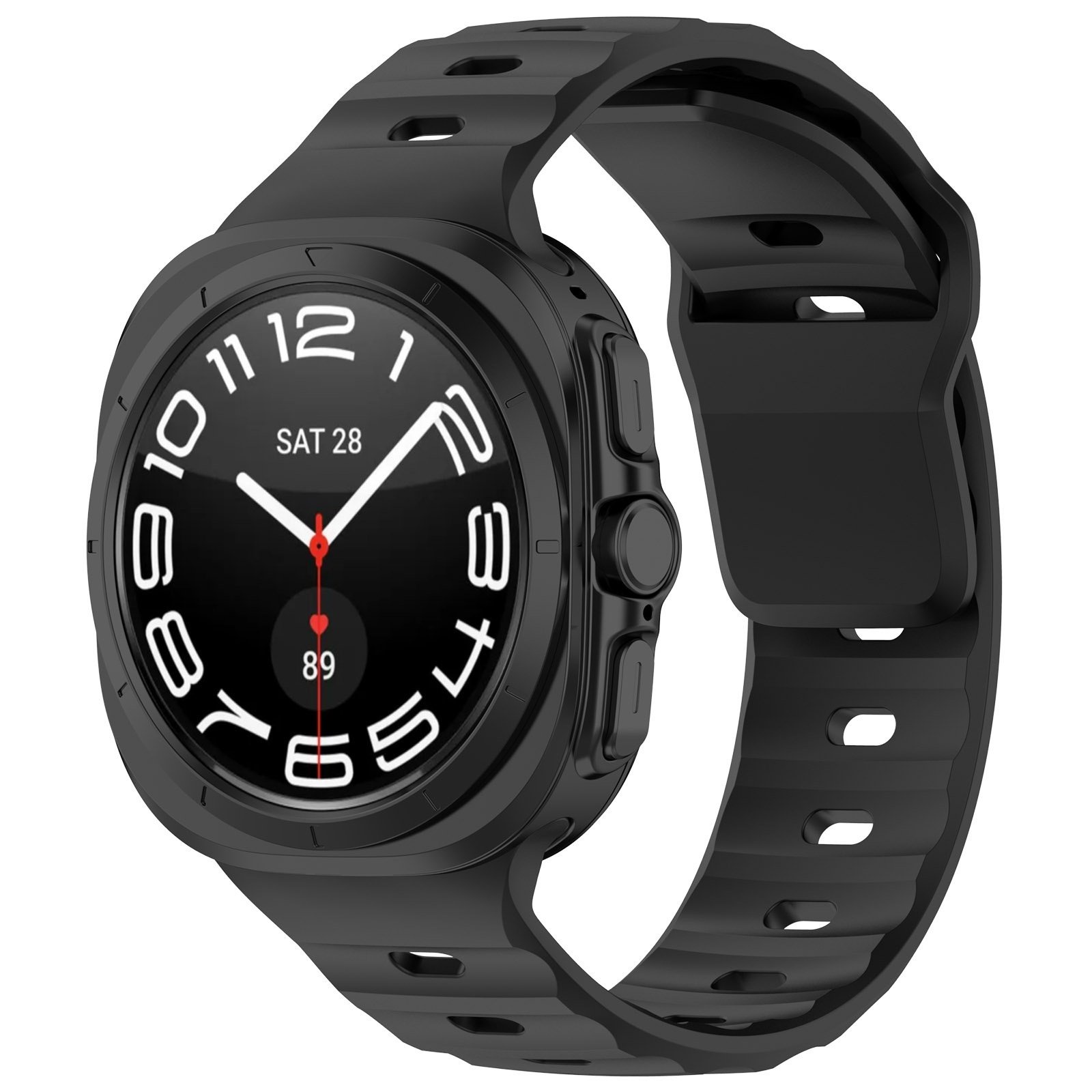 Strap-it Samsung Galaxy Watch Ultra 2025 outdoor siliconen bandje (zwart)