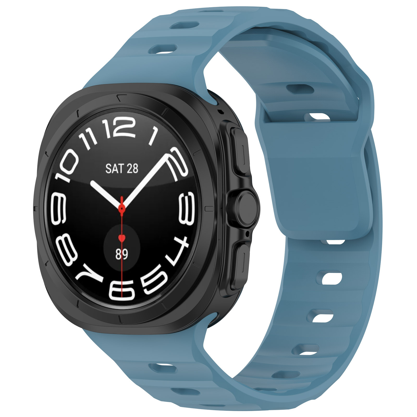 Strap-it Samsung Galaxy Watch Ultra 2025 outdoor siliconen bandje (grijsblauw)