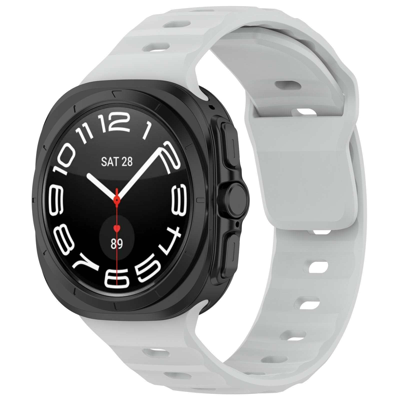 Strap-it Samsung Galaxy Watch Ultra 2025 outdoor siliconen bandje (grijs)