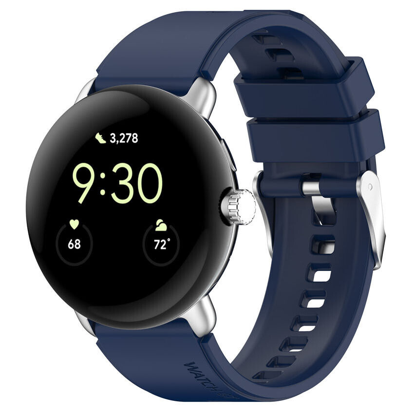 Strap-it Google Pixel Watch 3 - 41mm siliconen bandje (donkerblauw)