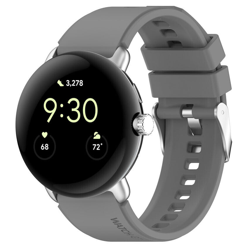 Strap-it Google Pixel Watch 3 - 41mm siliconen bandje (grijs)
