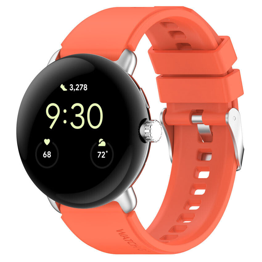 Strap-it Google Pixel Watch 3 - 41mm siliconen bandje (oranje)