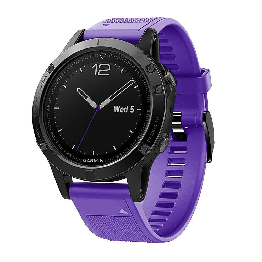 Strap-it Garmin Fenix 8 - 47mm siliconen bandje (paars)