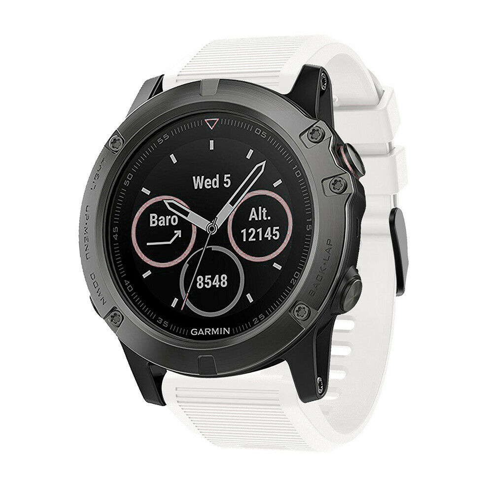Strap-it Garmin Fenix 8 - 51mm siliconen bandje (wit)