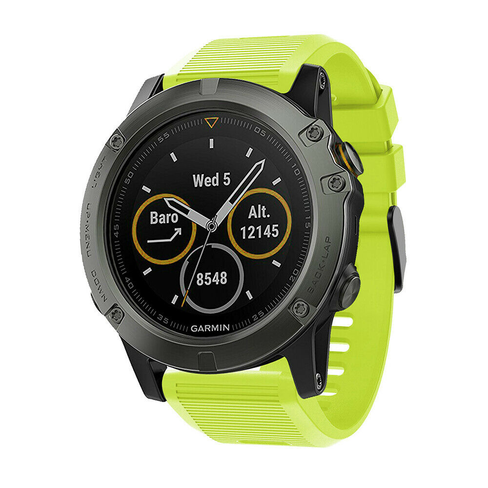 Strap-it Garmin Fenix 8 - 51mm siliconen bandje (lichtgroen)