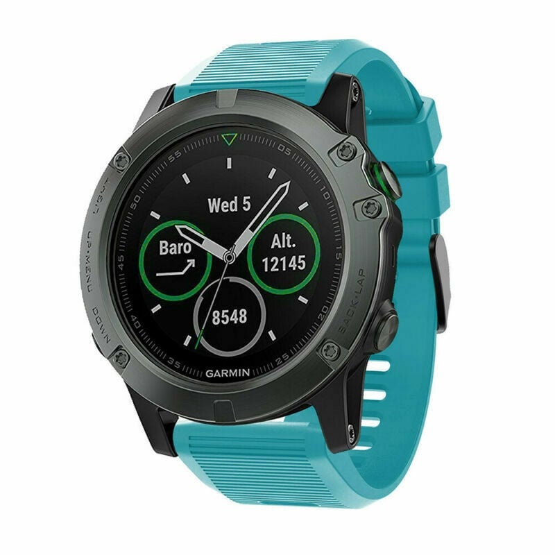 Strap-it Garmin Enduro 1 / 2 / 3 siliconen bandje (lichtblauw)