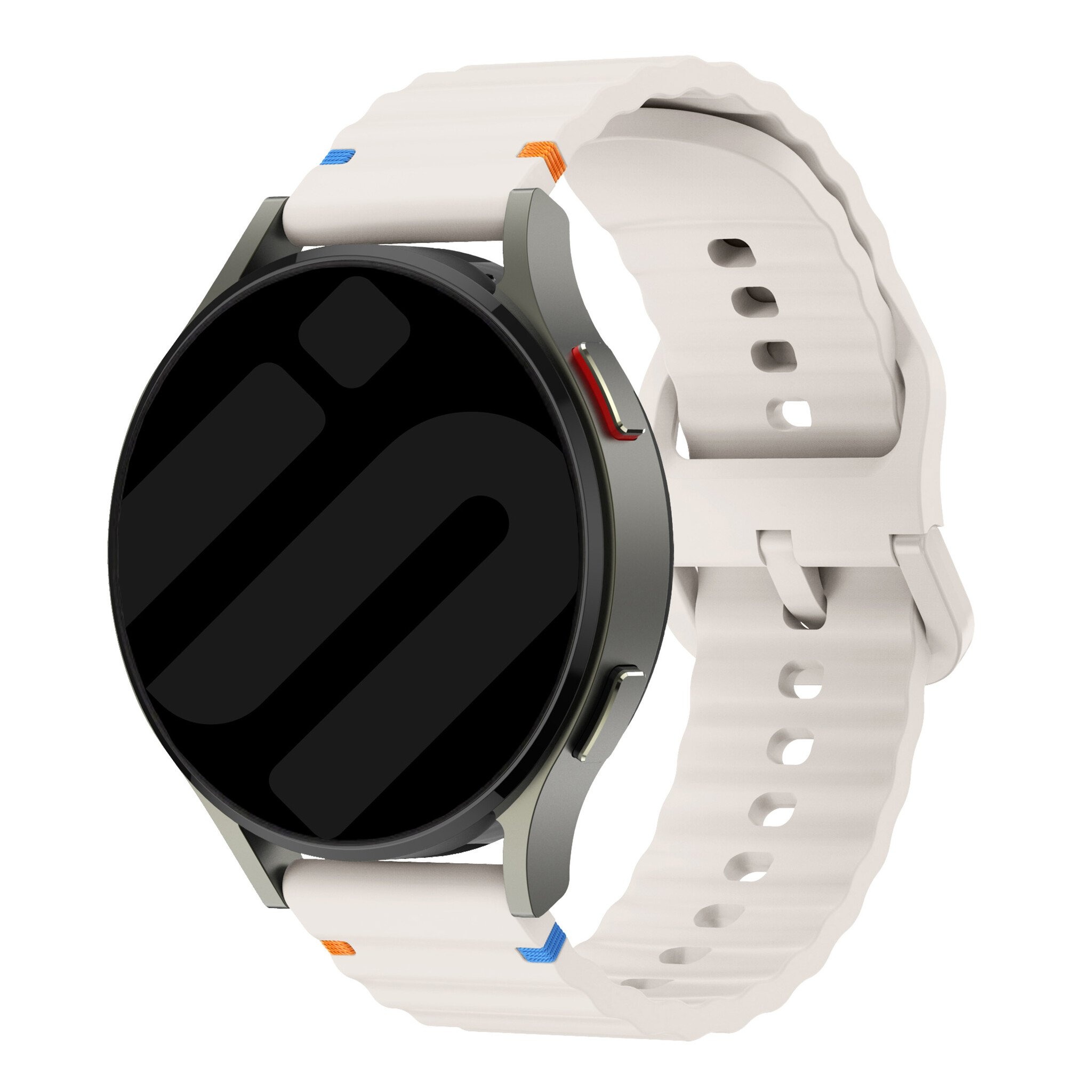 Strap-it Huawei Watch GT 3 42mm wave siliconen bandje (sterrenlicht)