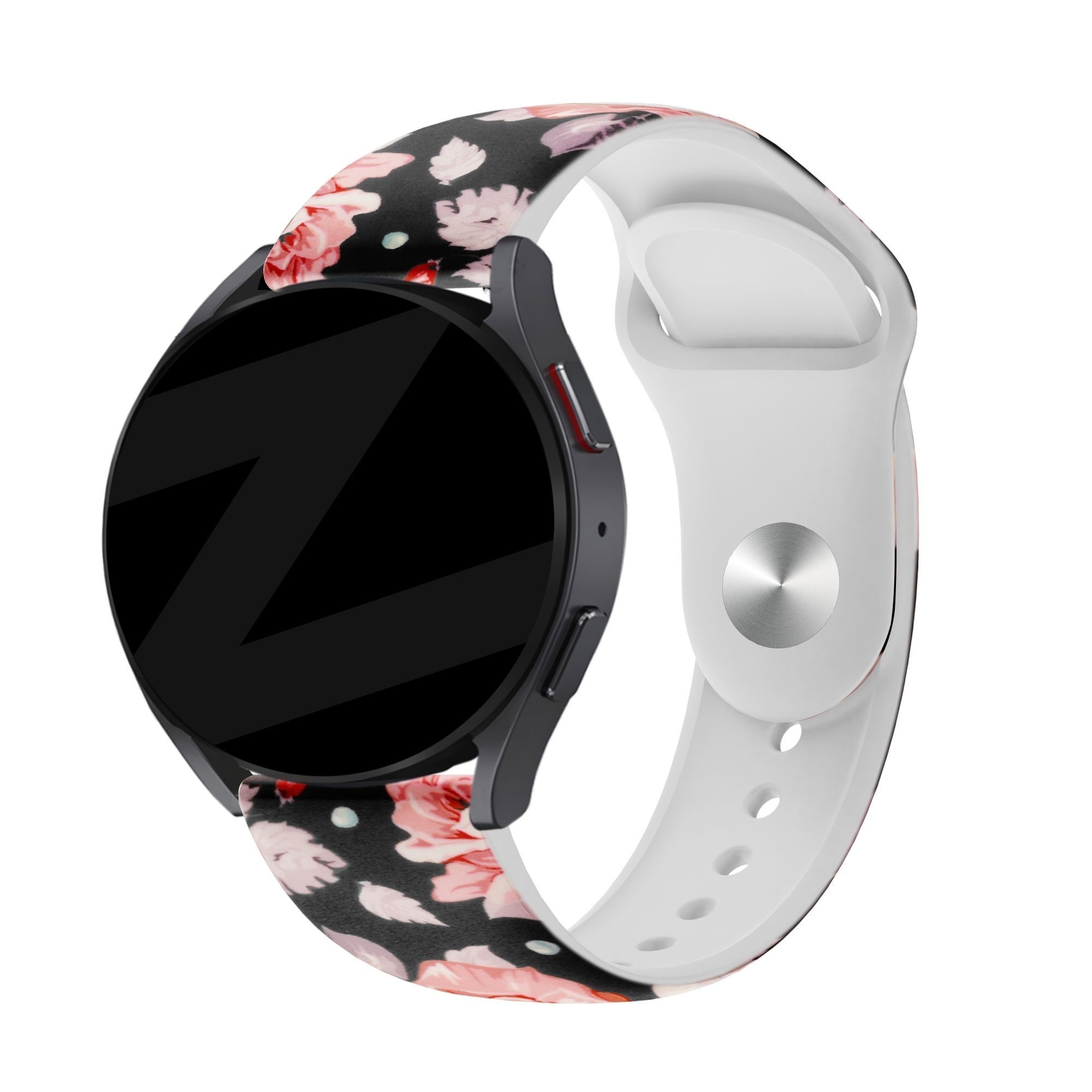 Bandz Samsung Galaxy Watch FE siliconen band 'Flowers'