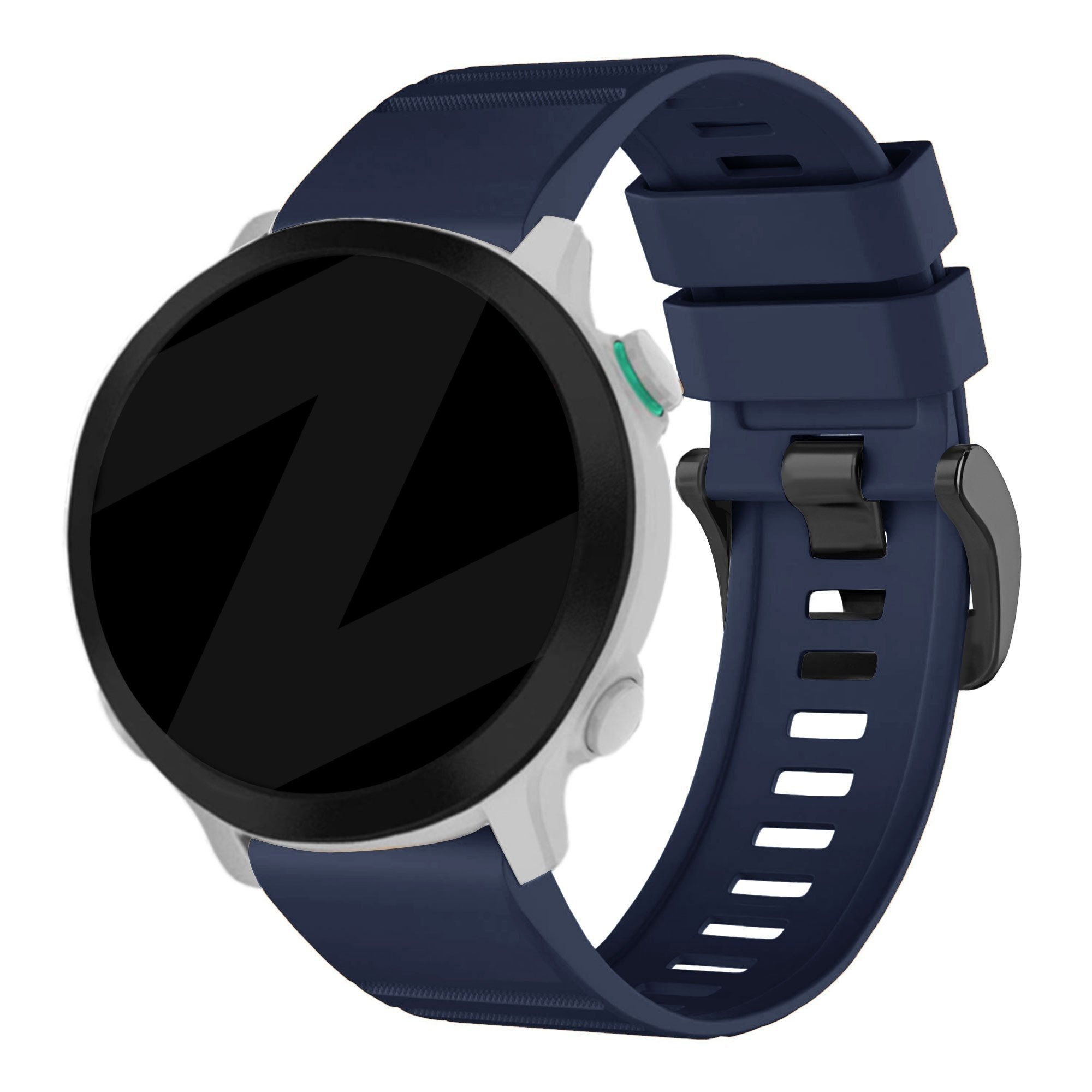 Strap-it Bandz Garmin Fenix 8 - 47mm siliconen band met gesp (donkerblauw)