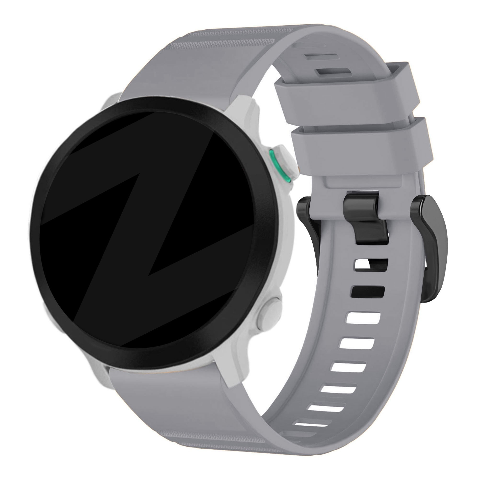 Strap-it Bandz Garmin Fenix 8 - 47mm siliconen band met gesp (grijs)
