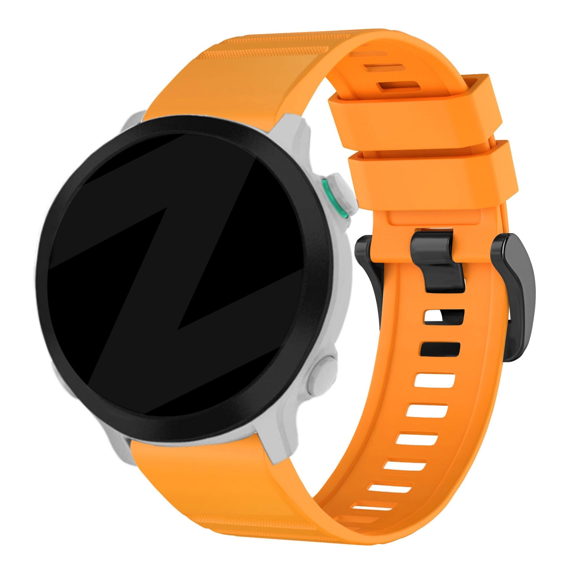 Strap-it Bandz Garmin Fenix 8 - 47mm siliconen band met gesp (oranje)