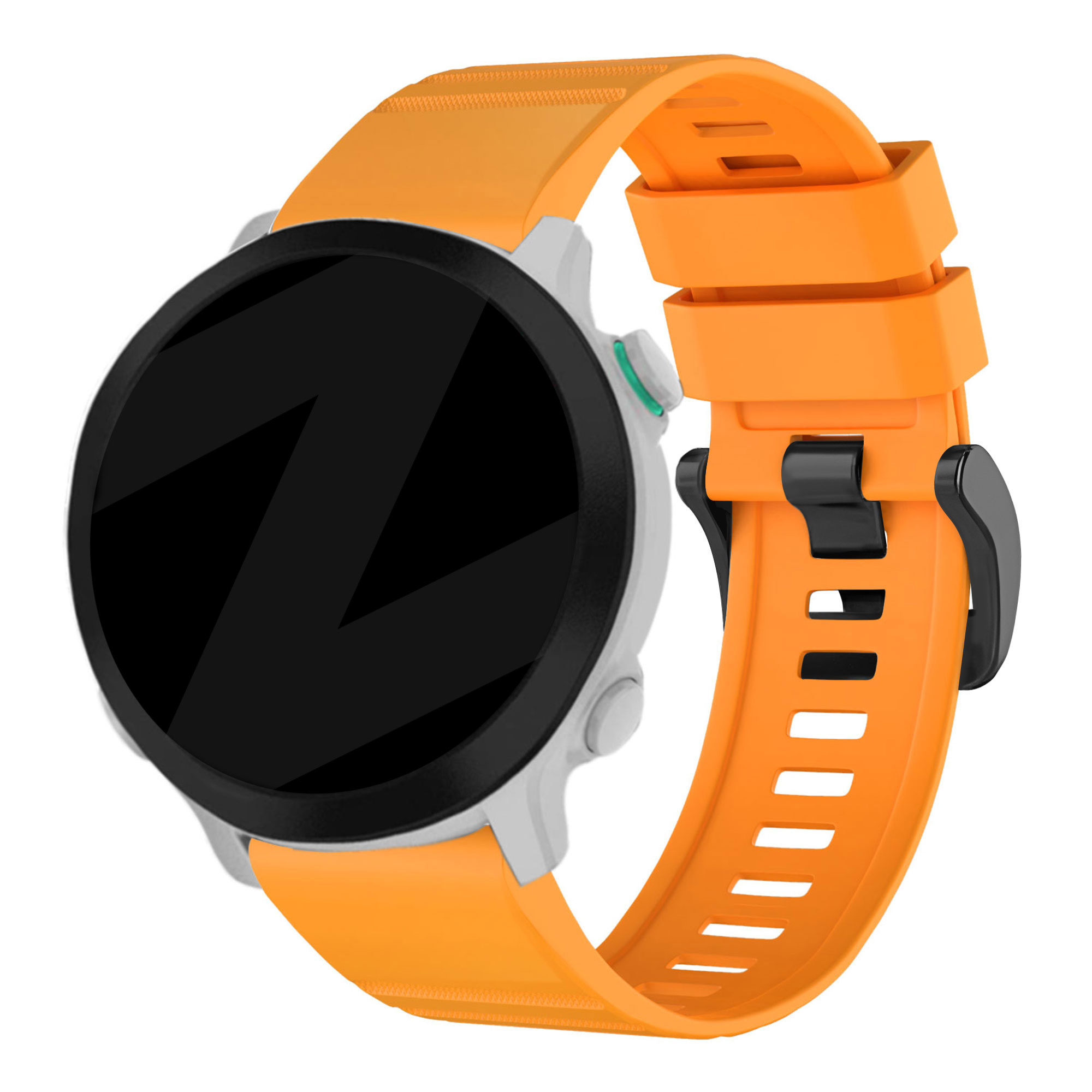 Bandz Garmin Fenix 8 - 51mm siliconen band met gesp (oranje)