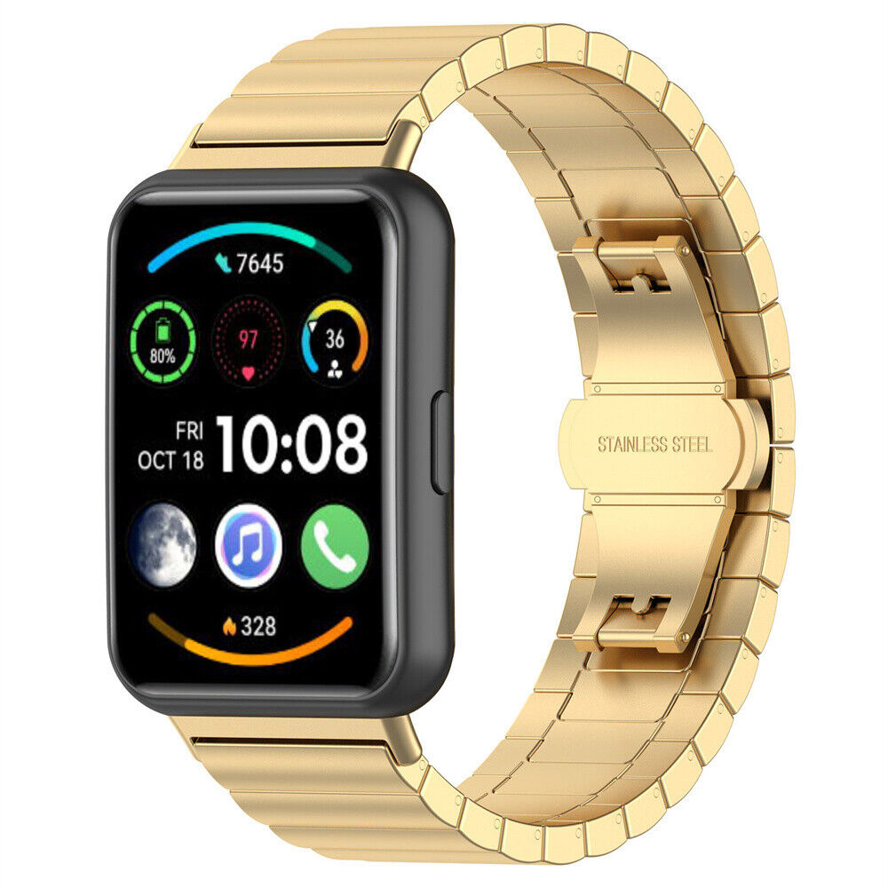 Strap-it Huawei Watch Fit 2 metalen bandje (goud)