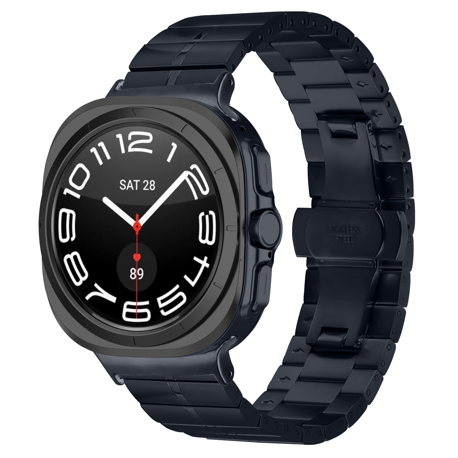 Strap-it Samsung Galaxy Watch Ultra 2025 luxe metalen band (titanium gray)