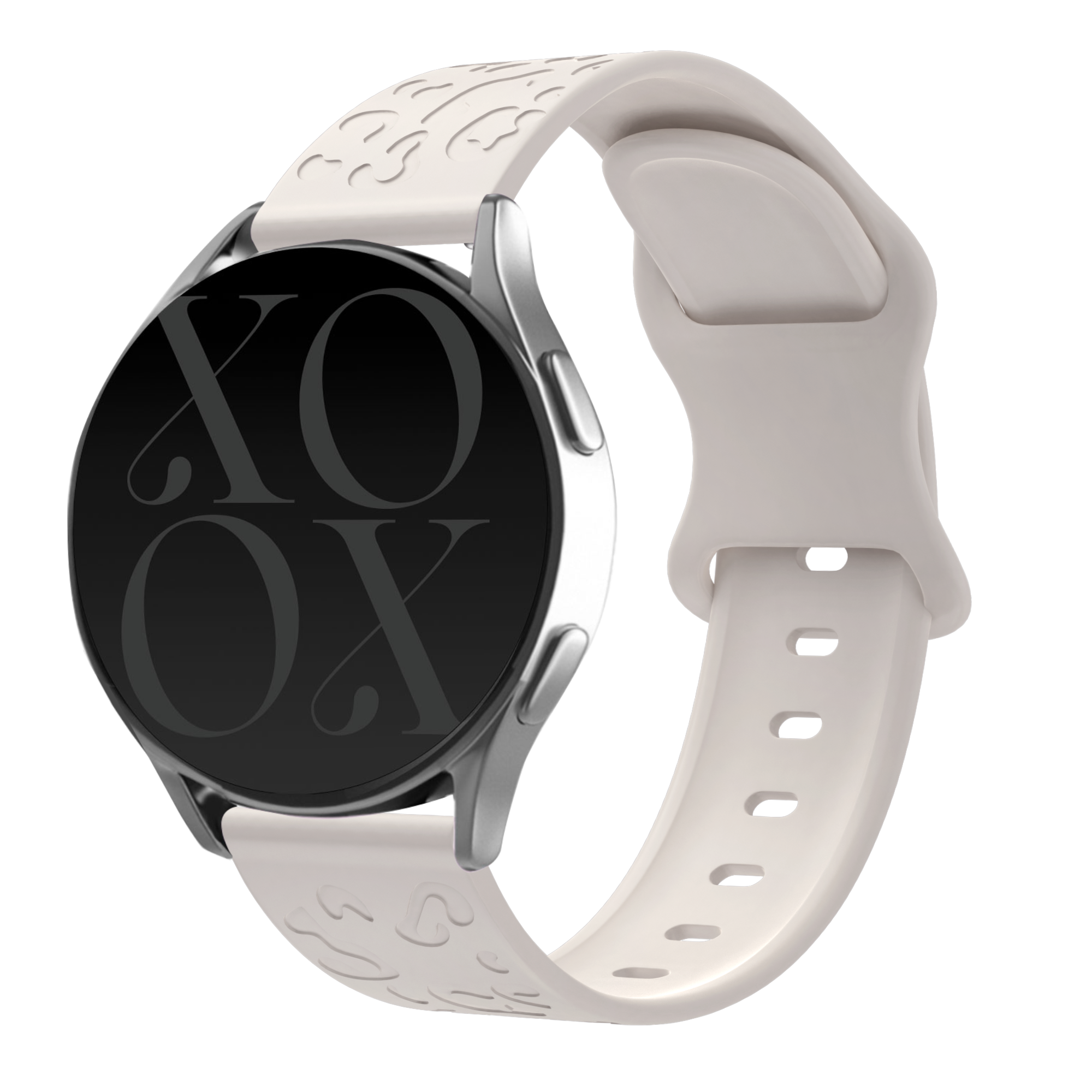 Xoxo Wildhearts Samsung Galaxy Watch 6 40mm siliconen bandje Leopard Print (sterrenlicht)