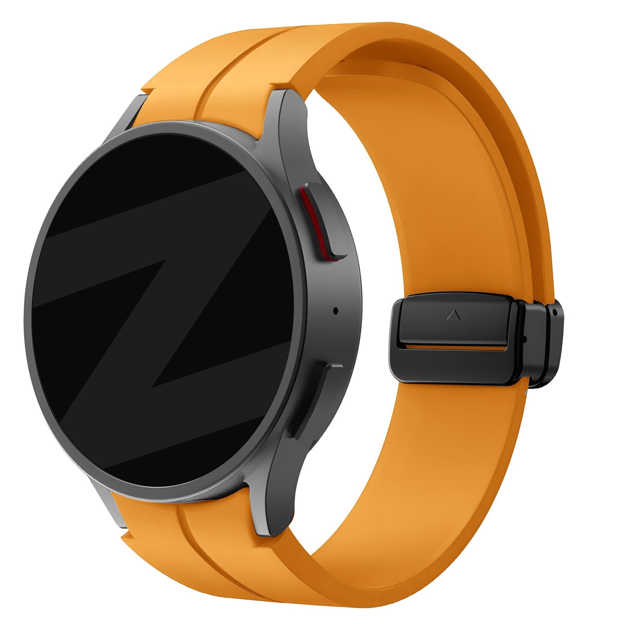 Bandz Samsung Galaxy Watch FE siliconen band met D-Buckle (geel)