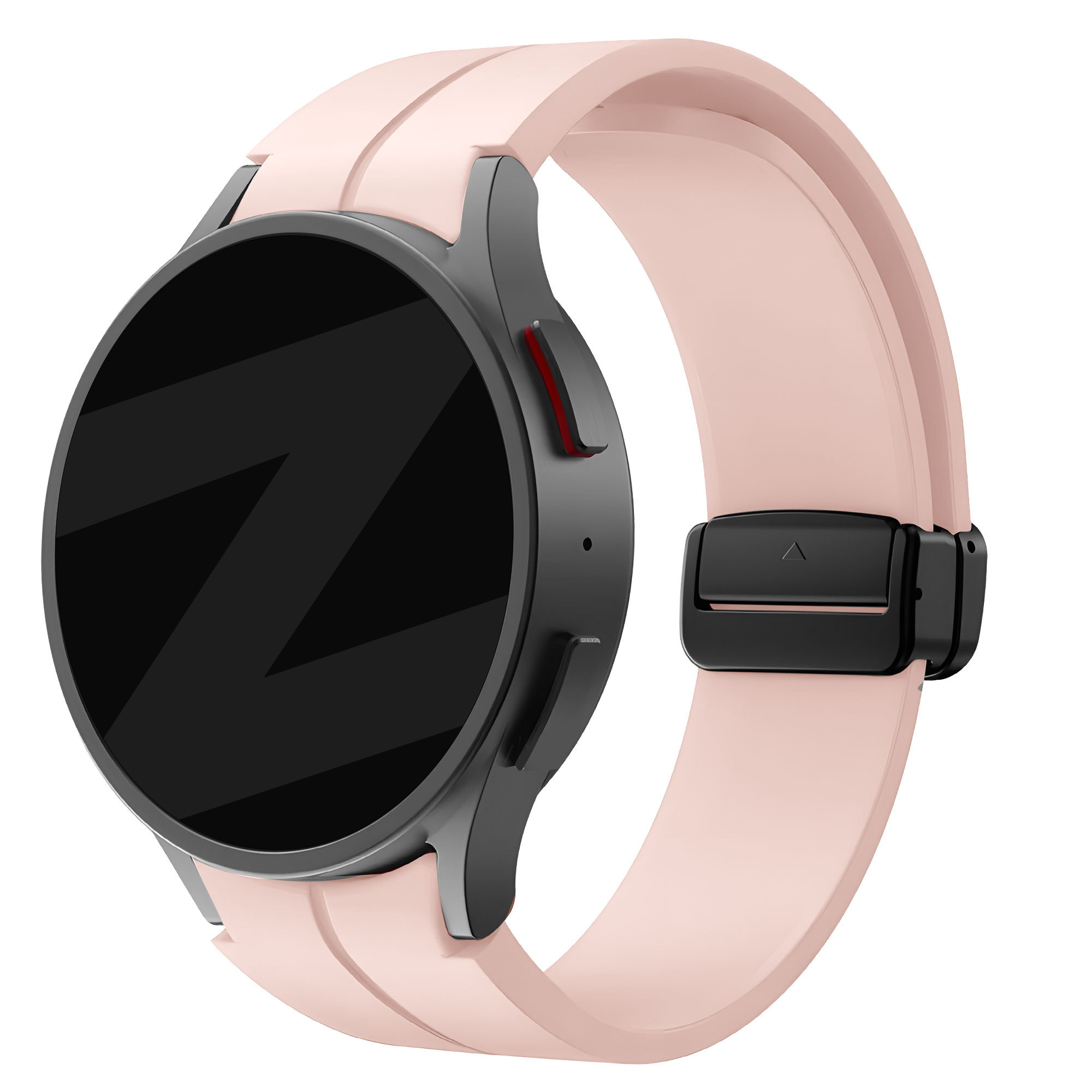 Bandz Samsung Galaxy Watch FE siliconen band met D-Buckle (roze)