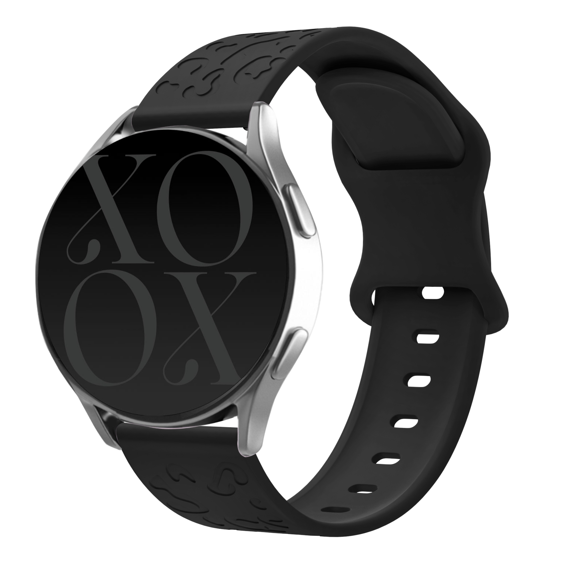 Xoxo Wildhearts Huawei Watch GT 2 42mm siliconen bandje Leopard Print (zwart)