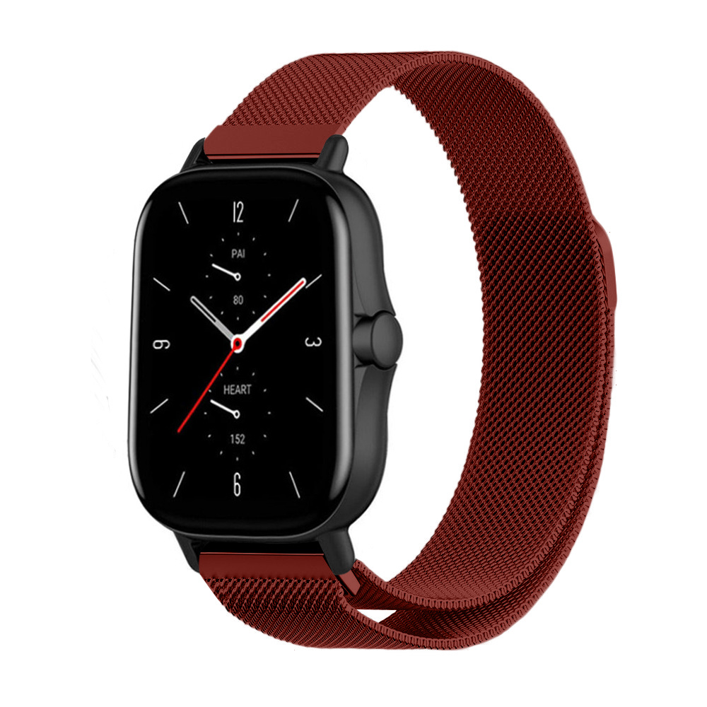 Strap-it Amazfit GTS 2 Milanese band (rood)