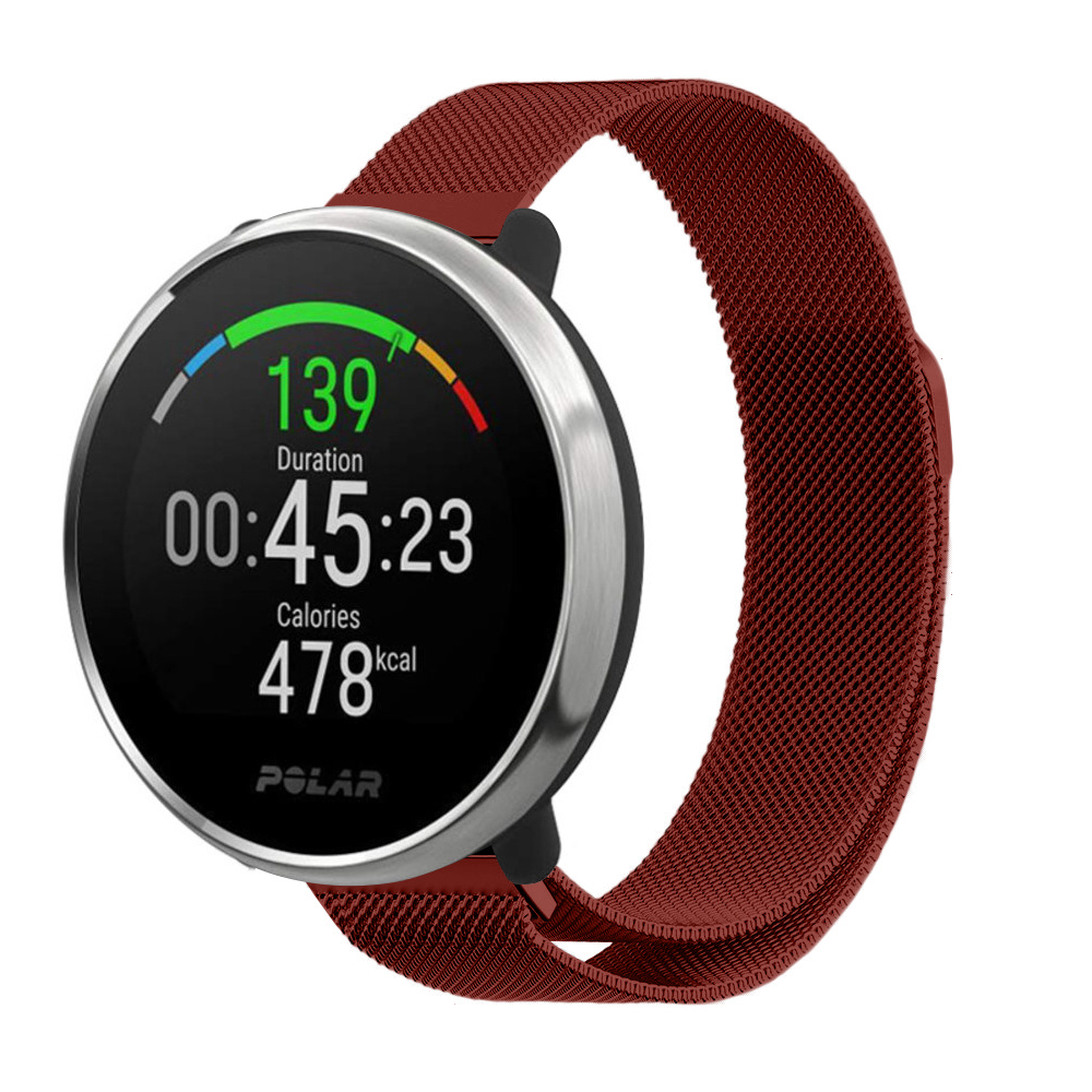 Strap-it Polar Ignite Milanese band (rood)