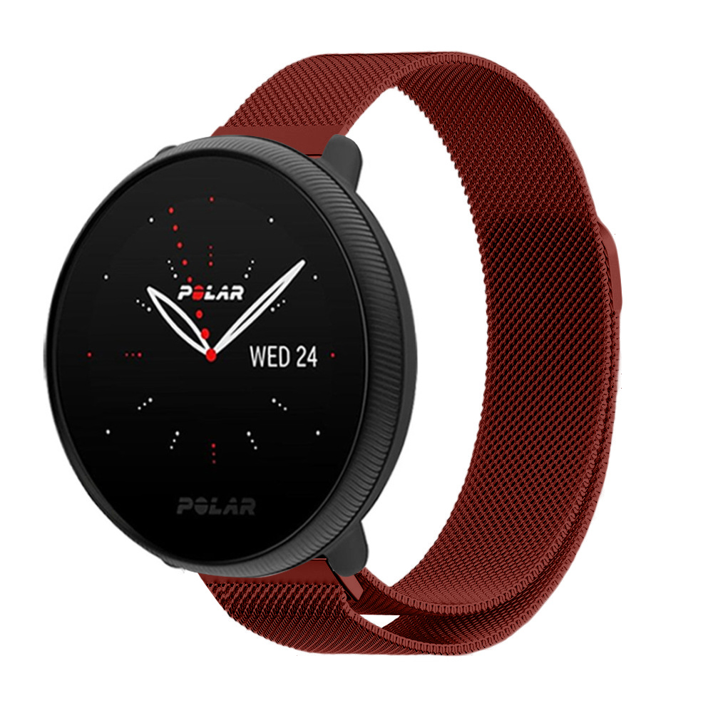 Strap-it Polar Ignite 2 Milanese band (rood)