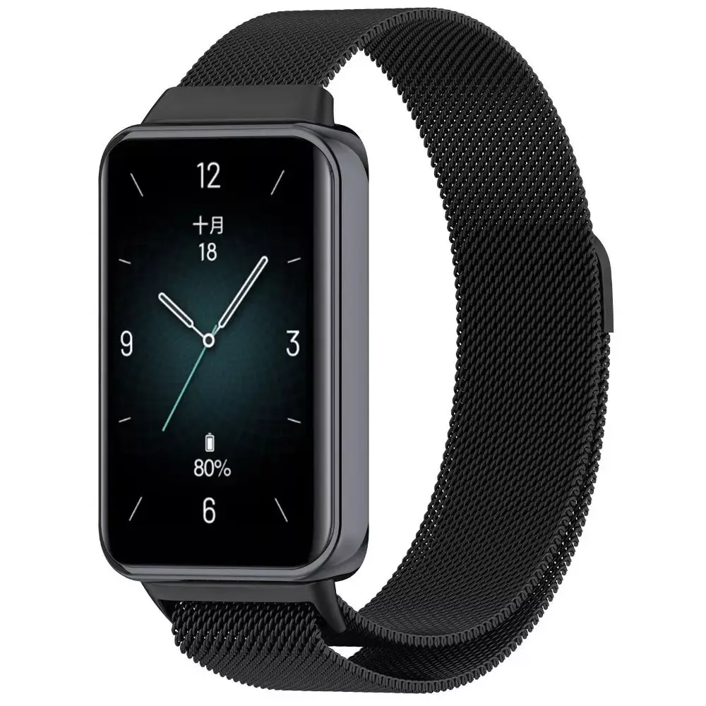 Strap-it Honor Band 10 Milanese band (zwart)