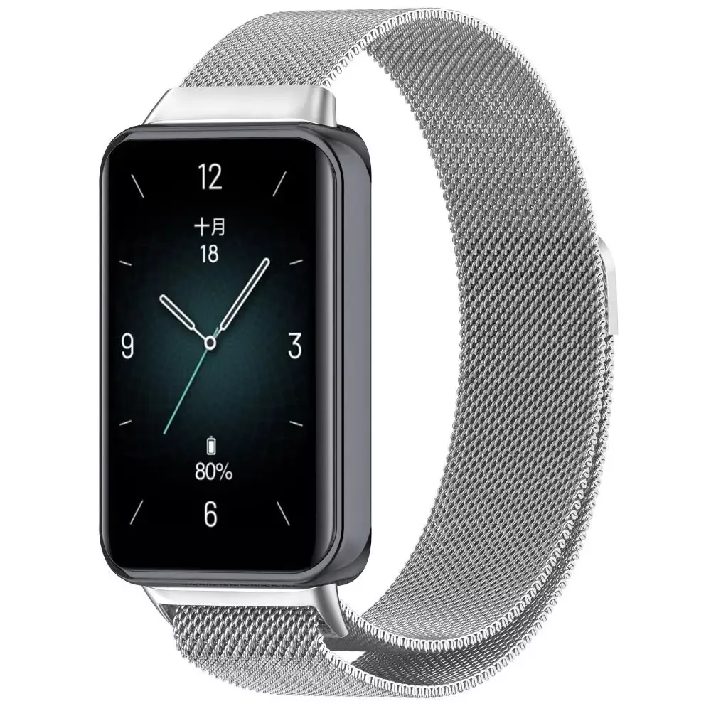 Strap-it Honor Band 10 Milanese band (zilver)