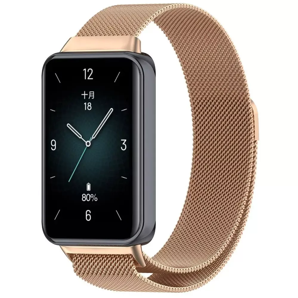 Strap-it Honor Band 10 Milanese band (rosé goud)