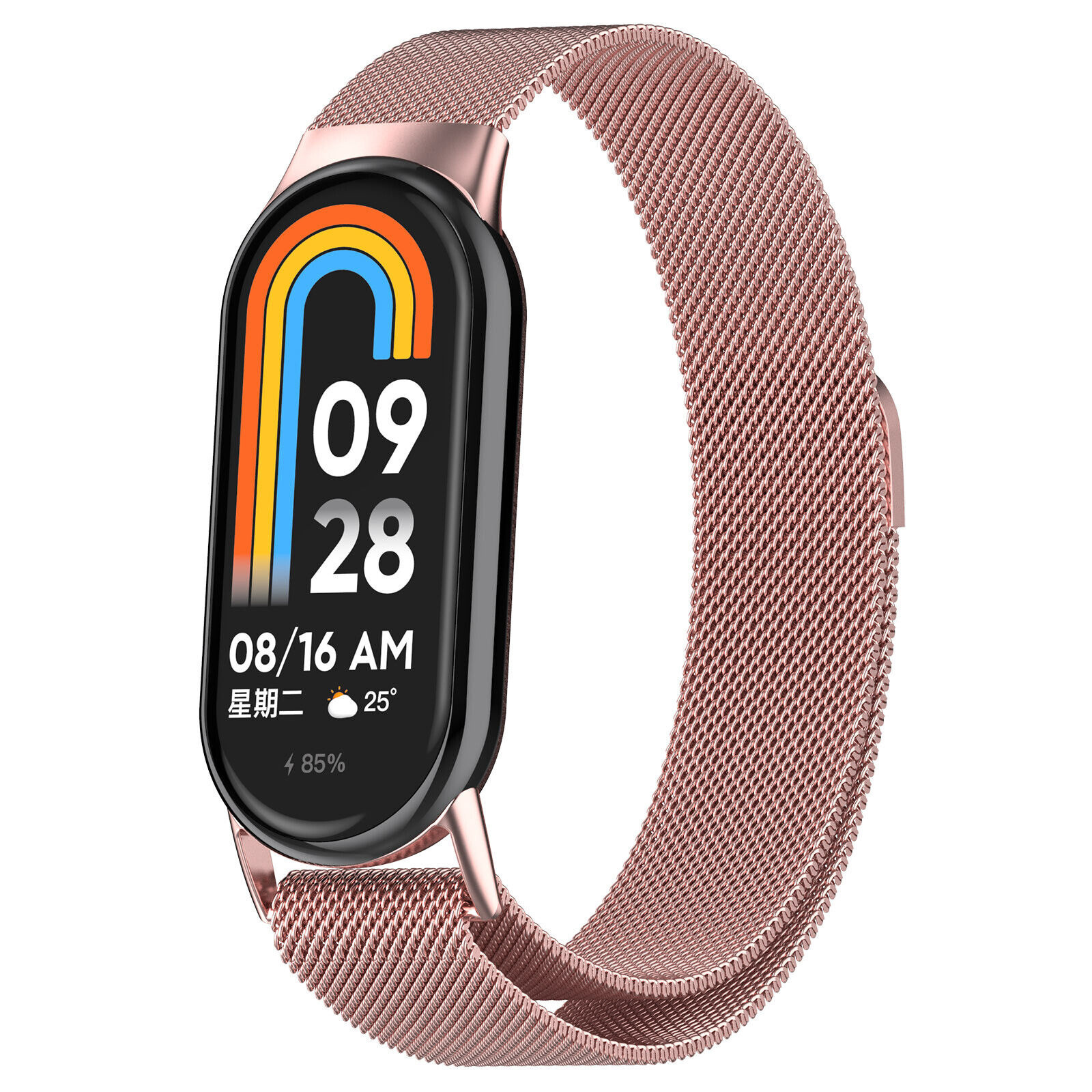 Strap-it Xiaomi Smart Band 10 Milanese band (roze)