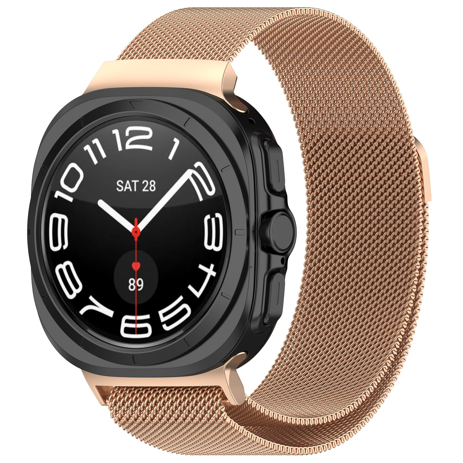 Strap-it Samsung Galaxy Watch Ultra 2025 Milanese band (rosé goud)