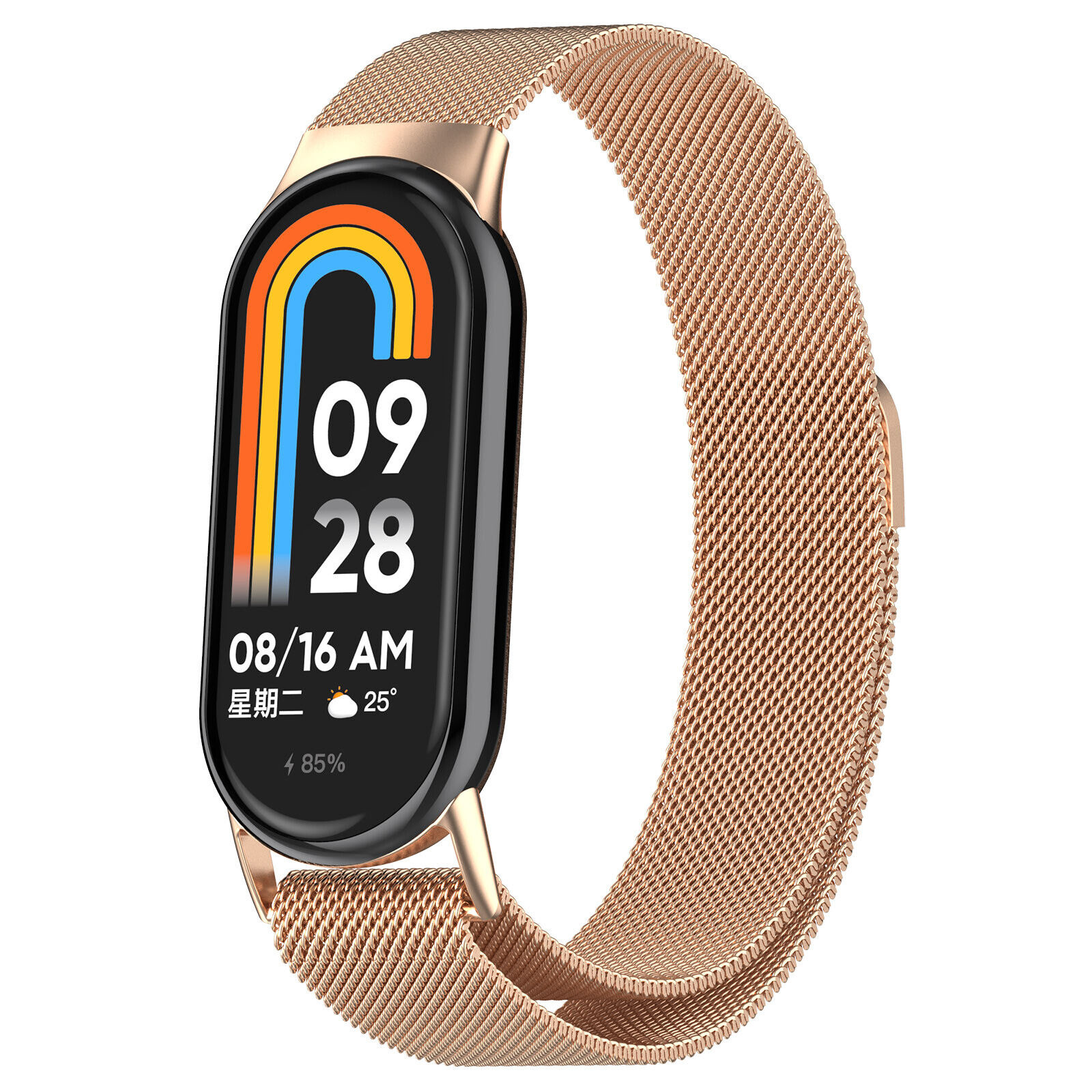 Strap-it Xiaomi Smart Band 9 Milanese band (roségoud)