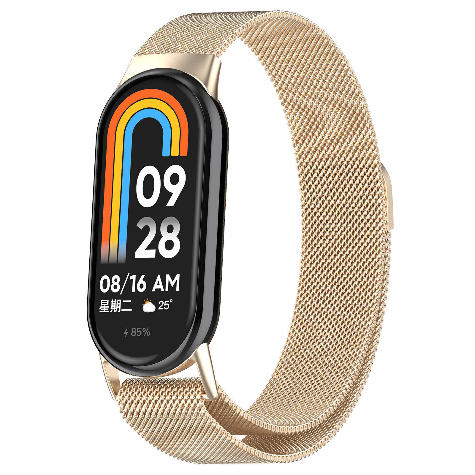 Strap-it Xiaomi Smart Band 9 Milanese band (champagne)