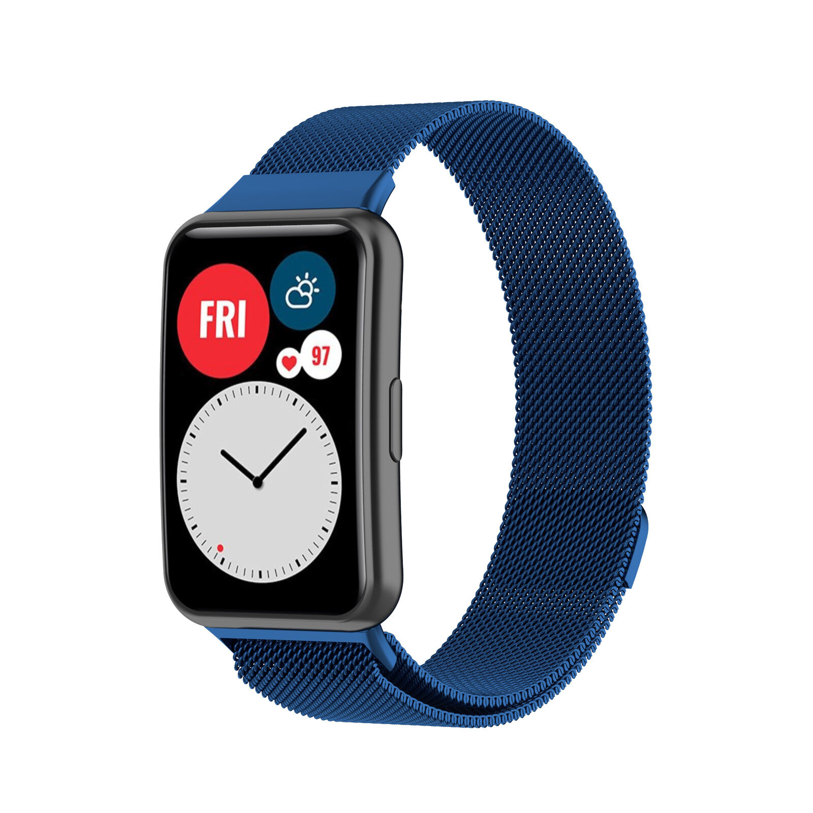 Strap-it Huawei Watch Fit SE Milanese band (blauw)