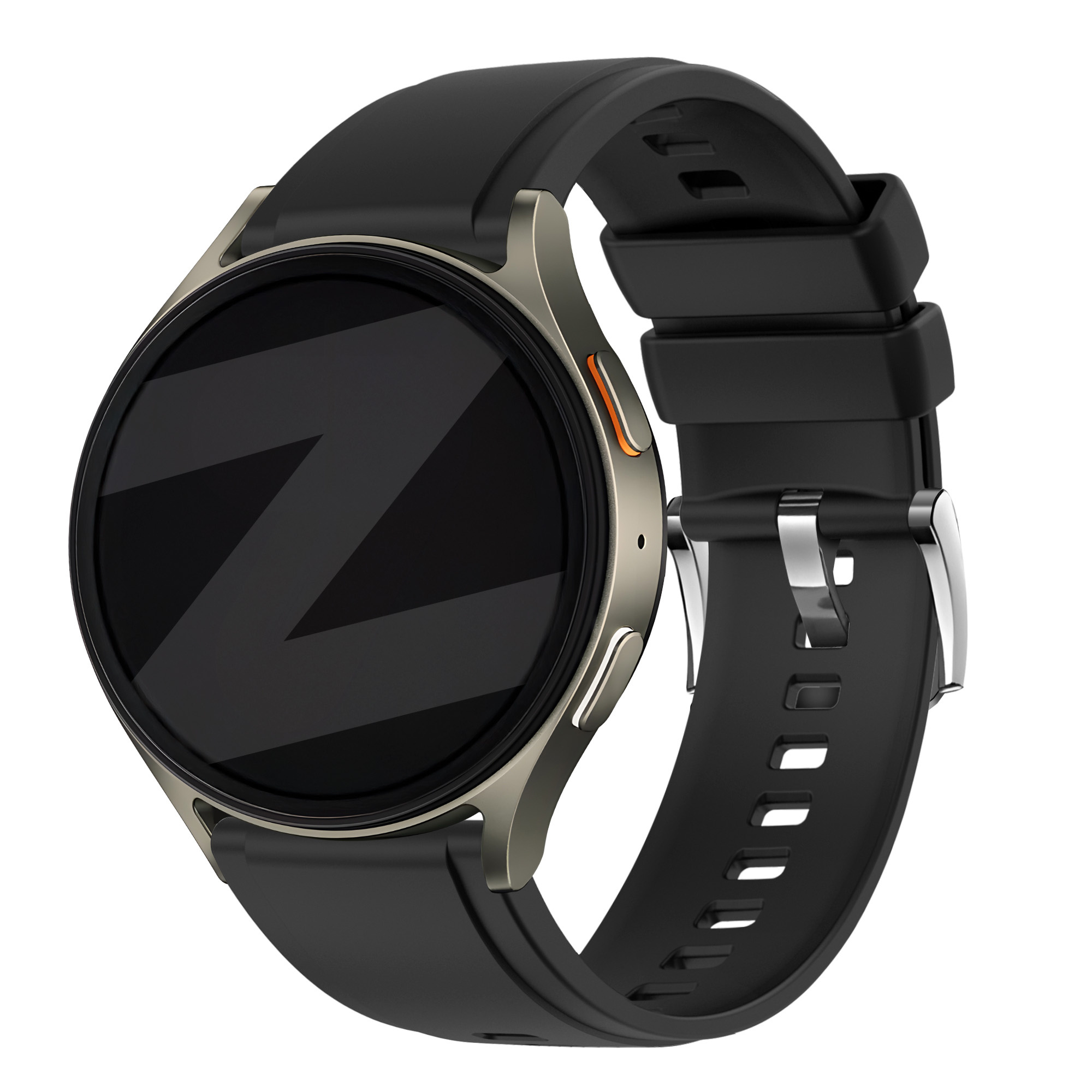 Bandz universeel 20mm siliconen band 'Easy fit' (zwart)