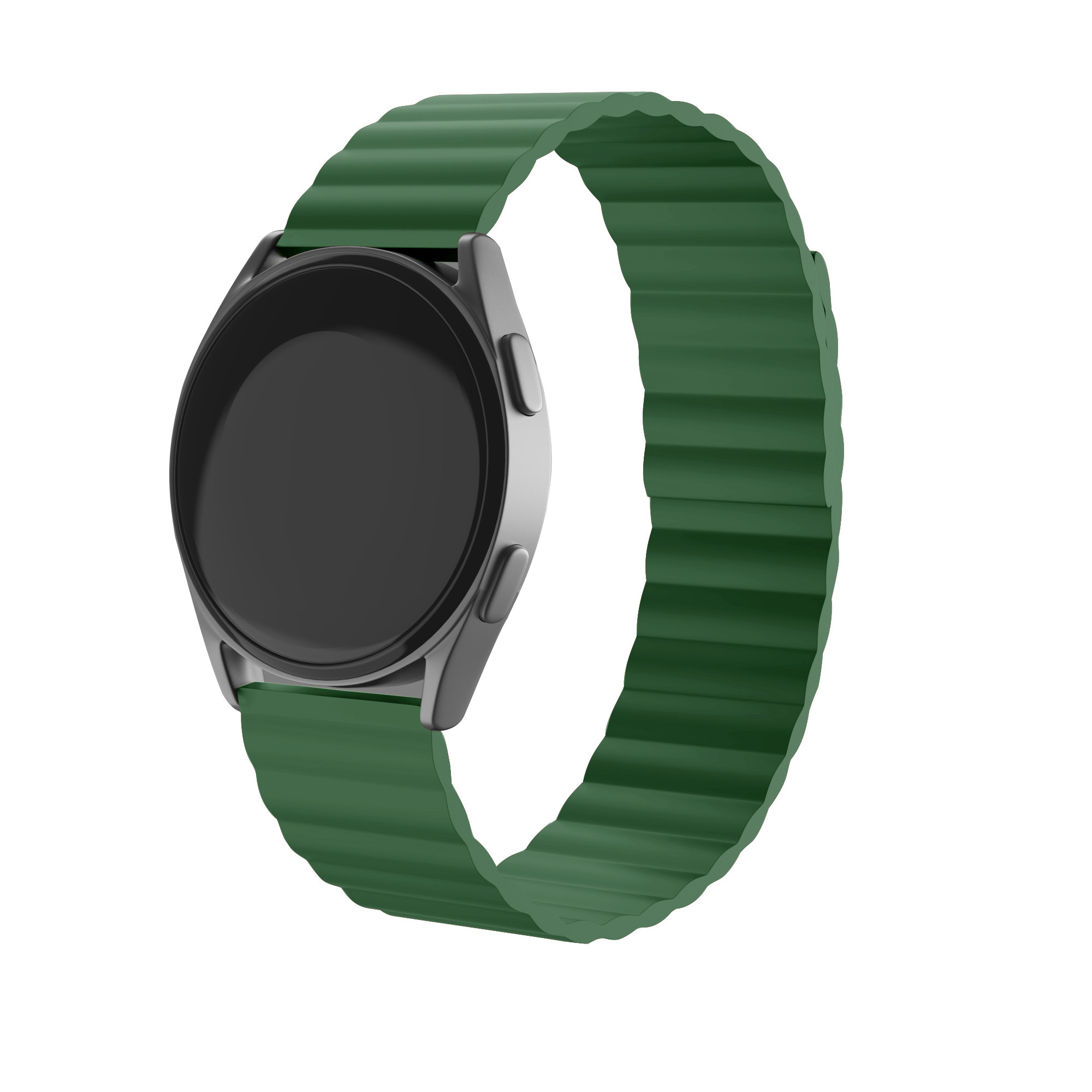 Strap-it Samsung Galaxy Watch FE magnetisch siliconen bandje (groen)