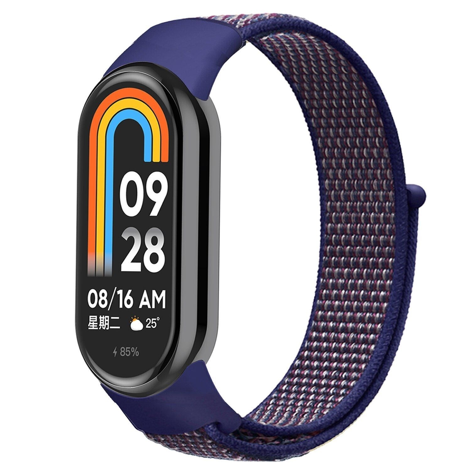 Strap-it Xiaomi Smart Band 9 nylon bandje (indigo blauw)