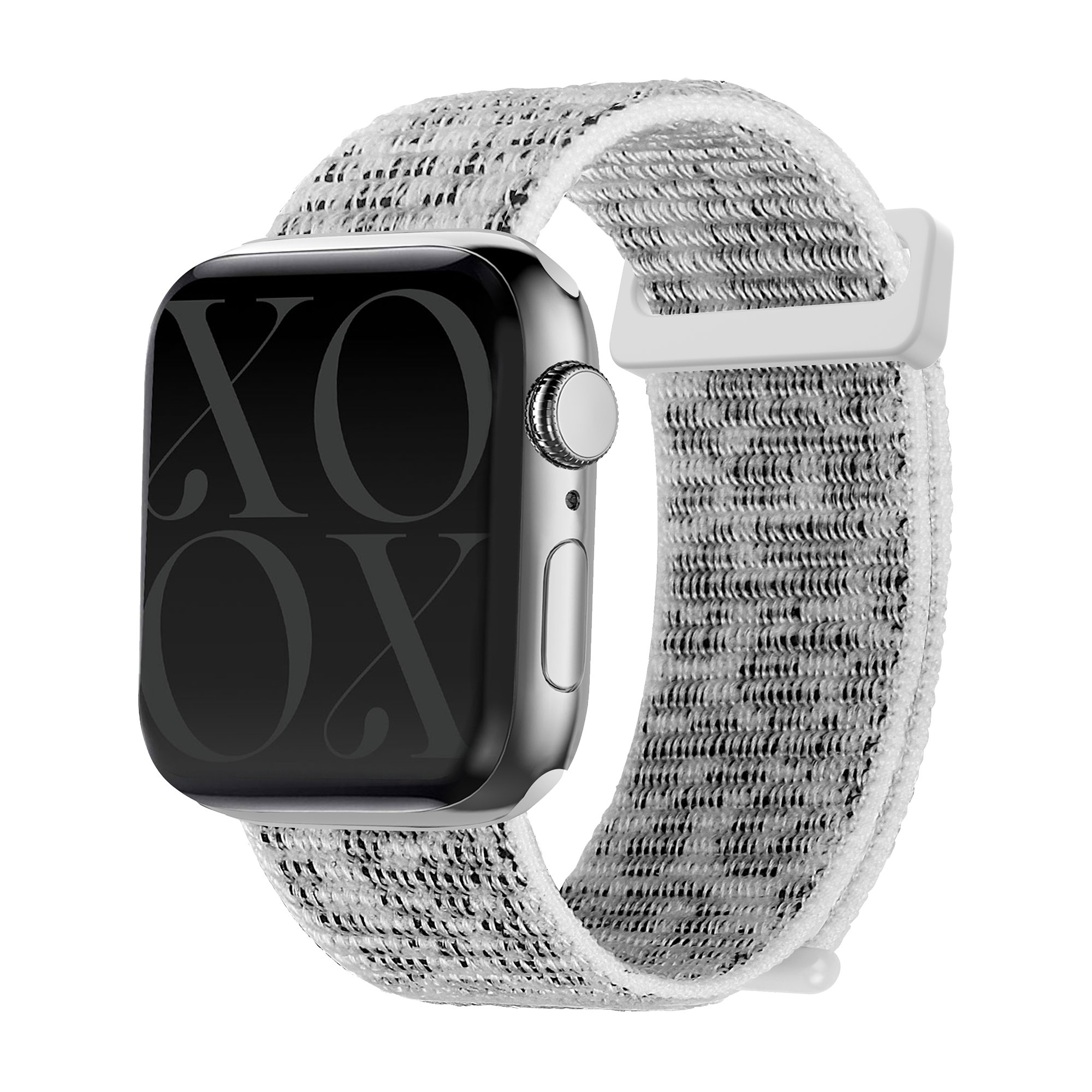 Xoxo Wildhearts Apple Watch nylon bandje (white leopard)
