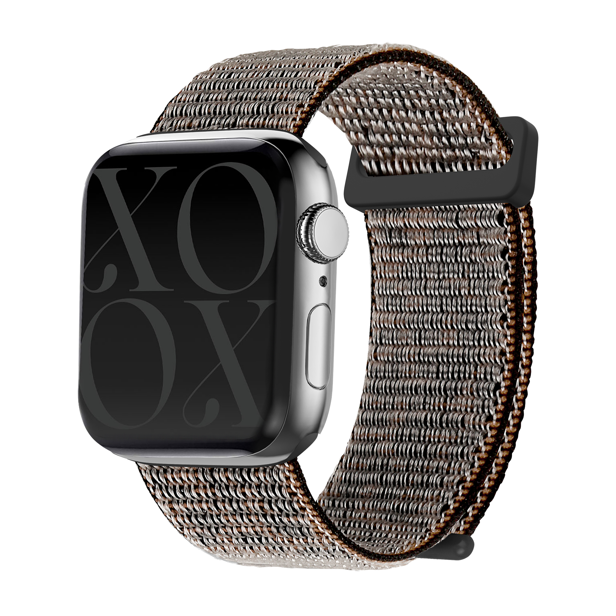Xoxo Wildhearts Apple Watch nylon bandje (black leopard)