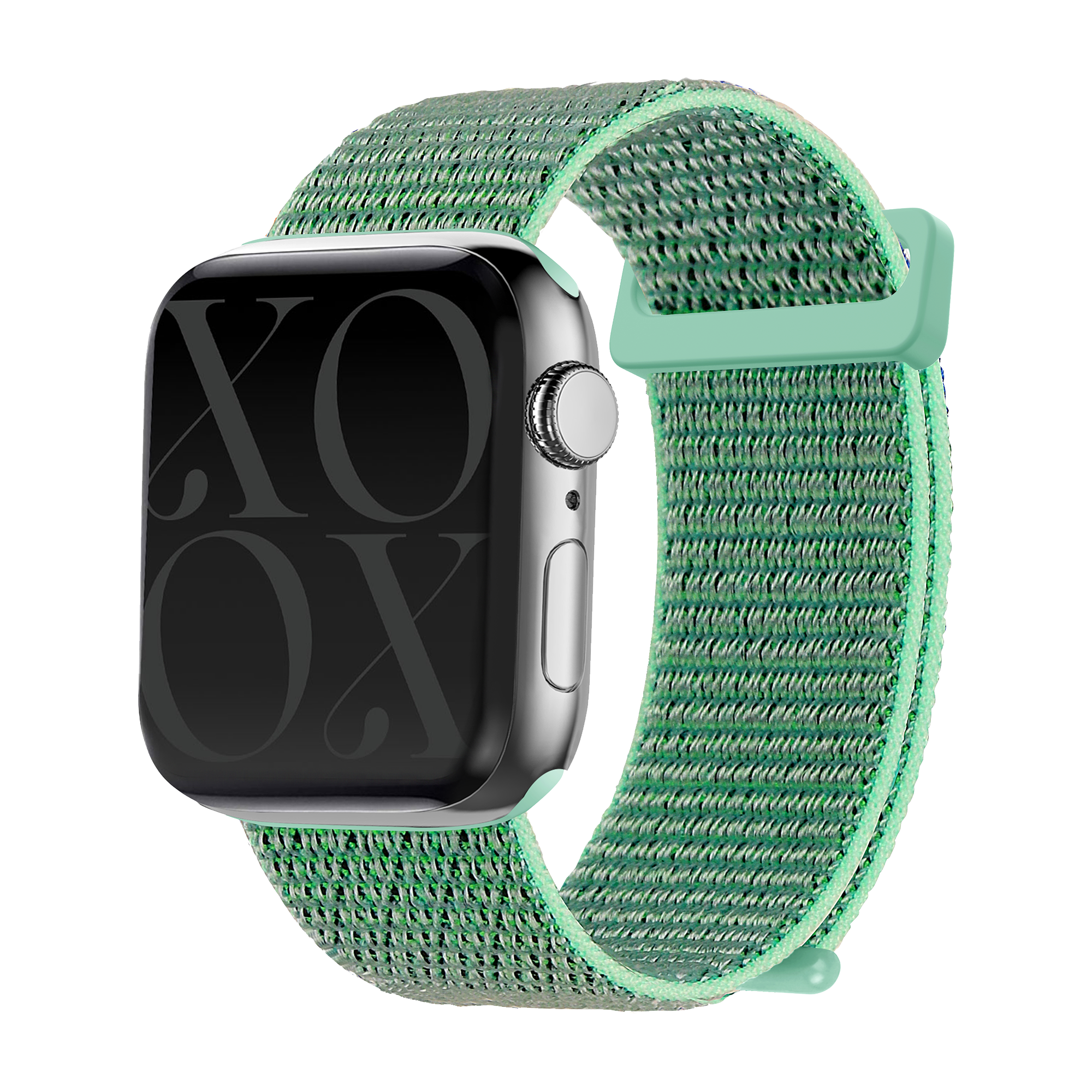 Xoxo Wildhearts Apple Watch nylon bandje (mintgroen)